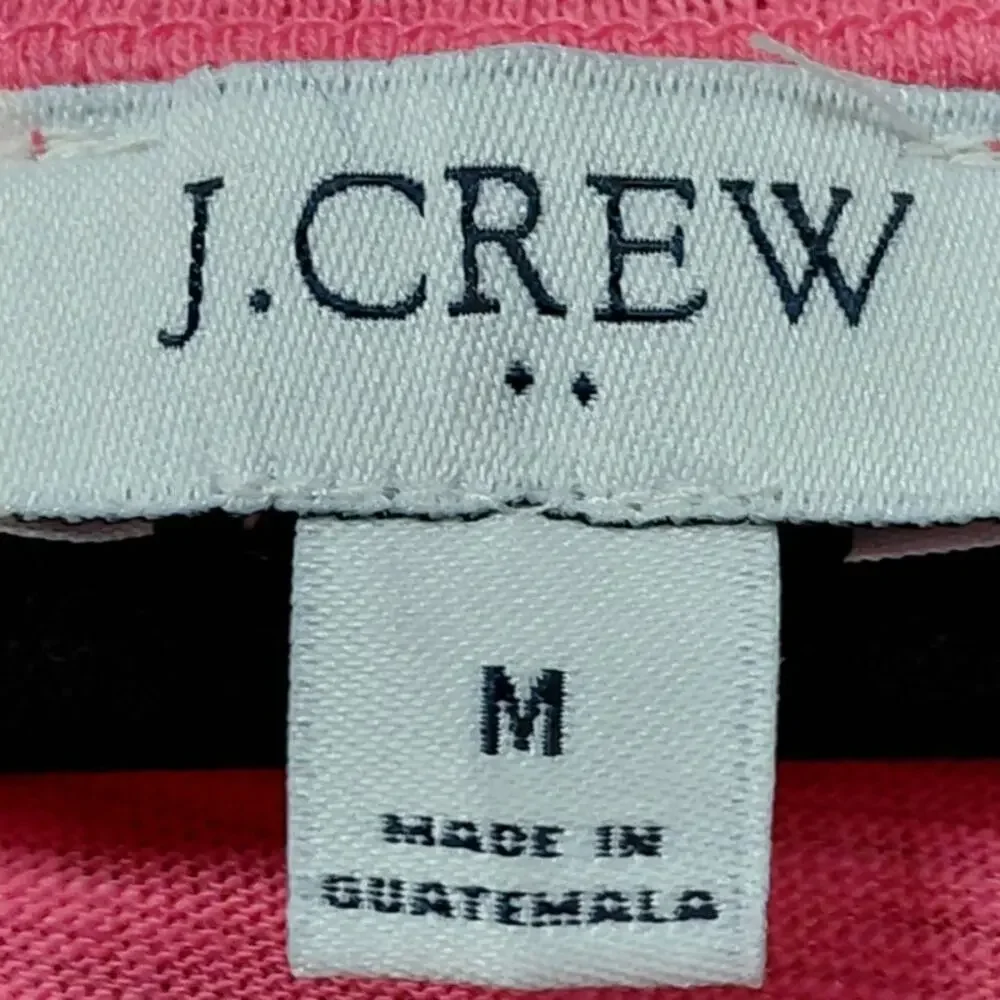 J.Crew Pink Knit Neck Tie Waist Cap Sleeve T-Shirt Dress Women Size M